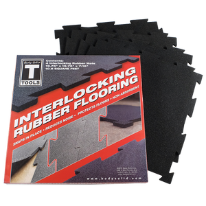 RFBST4PB Body-Solid Tools Interlocking Rubber Flooring (black)
