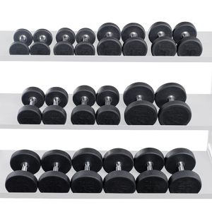 SDPS550 5 to 50 lb. Round Rubber Dumbbell Set