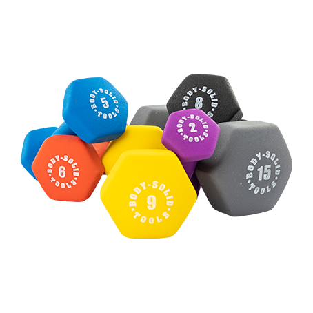 BSTND - Body-Solid Tools Neoprene Dumbbells