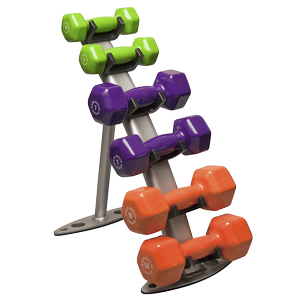 GDR10-Pack - Body-Solid 3-Pair Vinyl Dumbbell Rack Package