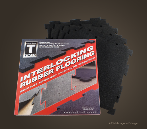 RFBST4PB - Body-Solid Tools Interlocking Rubber Flooring (black)