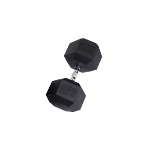 SDR120 Rubber Hex Dumbbells