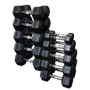 SDRS550 Rubber Coated Hex Dumbbell Sets