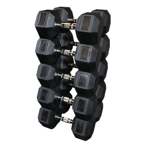 SDRS650 55 to 75 Rubber Dumbbell Set