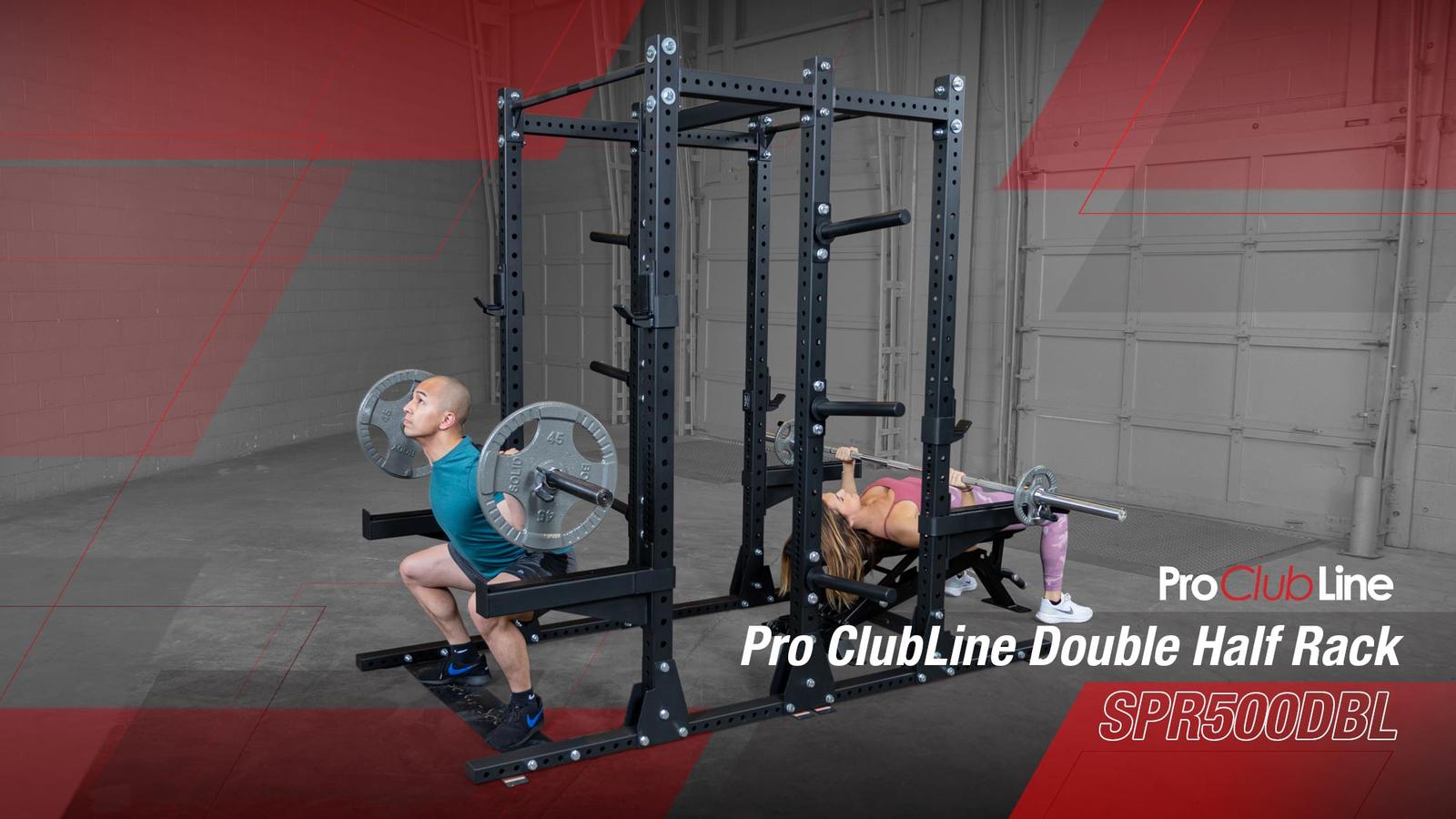 Body-Solid Pro Clubline Back to Back Double SPR500 Commercial Half Rack