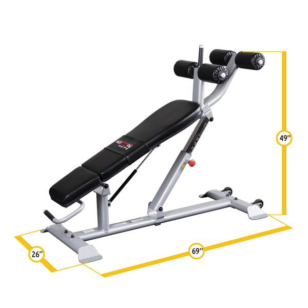 Body Solid Pro Clubline Adjustable Ab Bench SAB500 — Gymfair